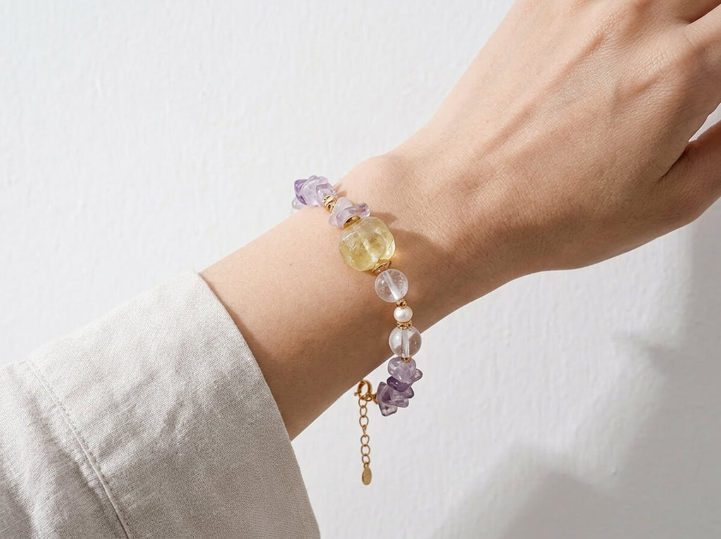 Citrine & Amethyst Céleste Bracelet
