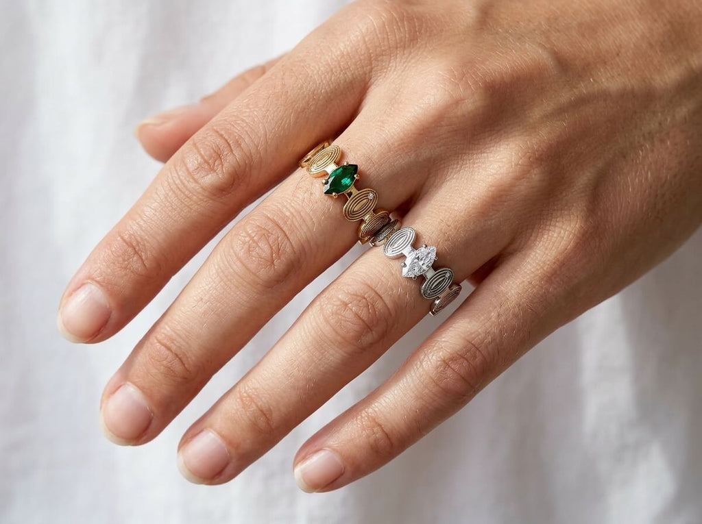 Concentric Glow Open Ring