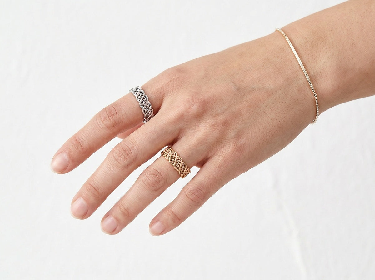 Woven Filigree Crown Ring