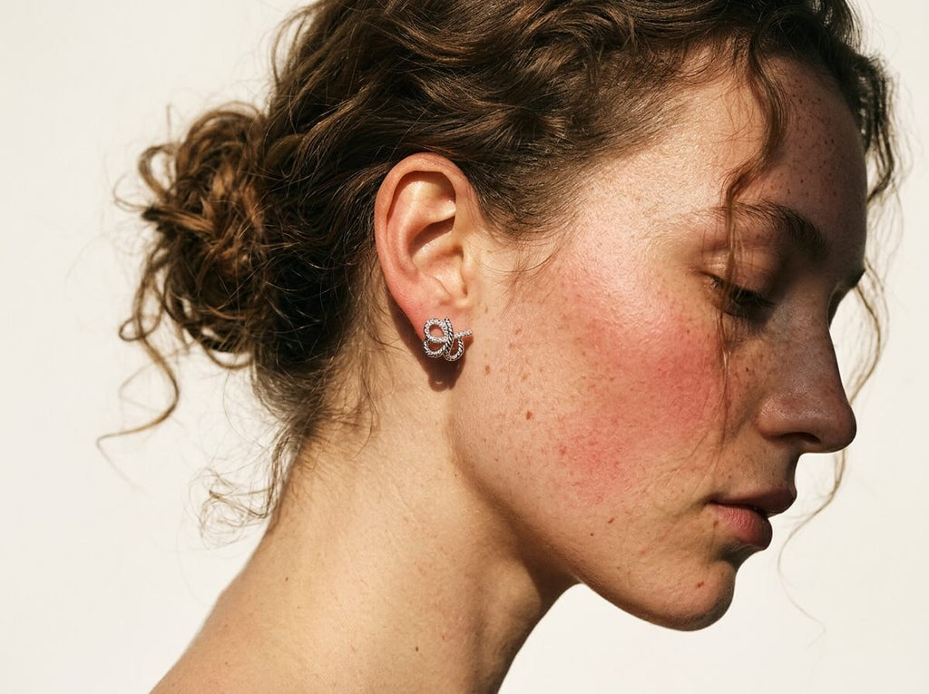 Twisted Rope Knot Stud Earrings