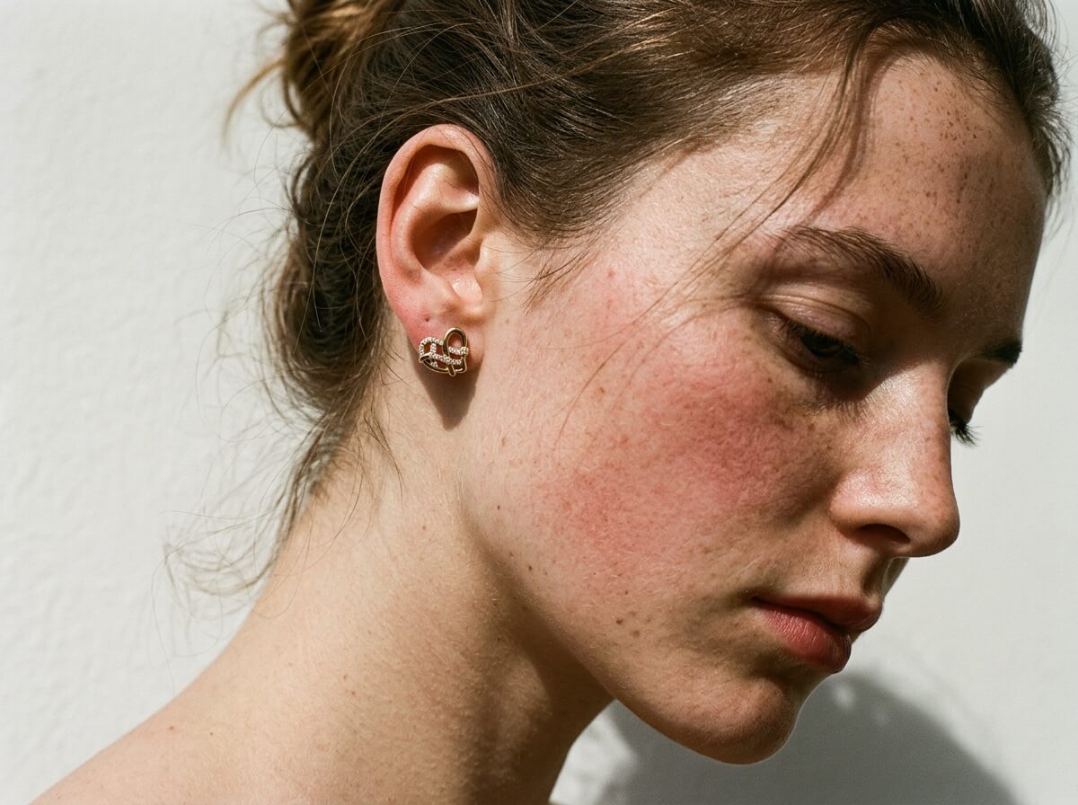 Heart Knot Stud Earrings