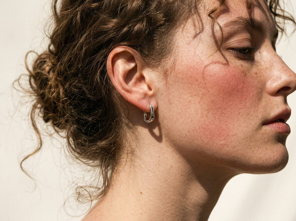Mini Geometric Huggie Hoop Earrings