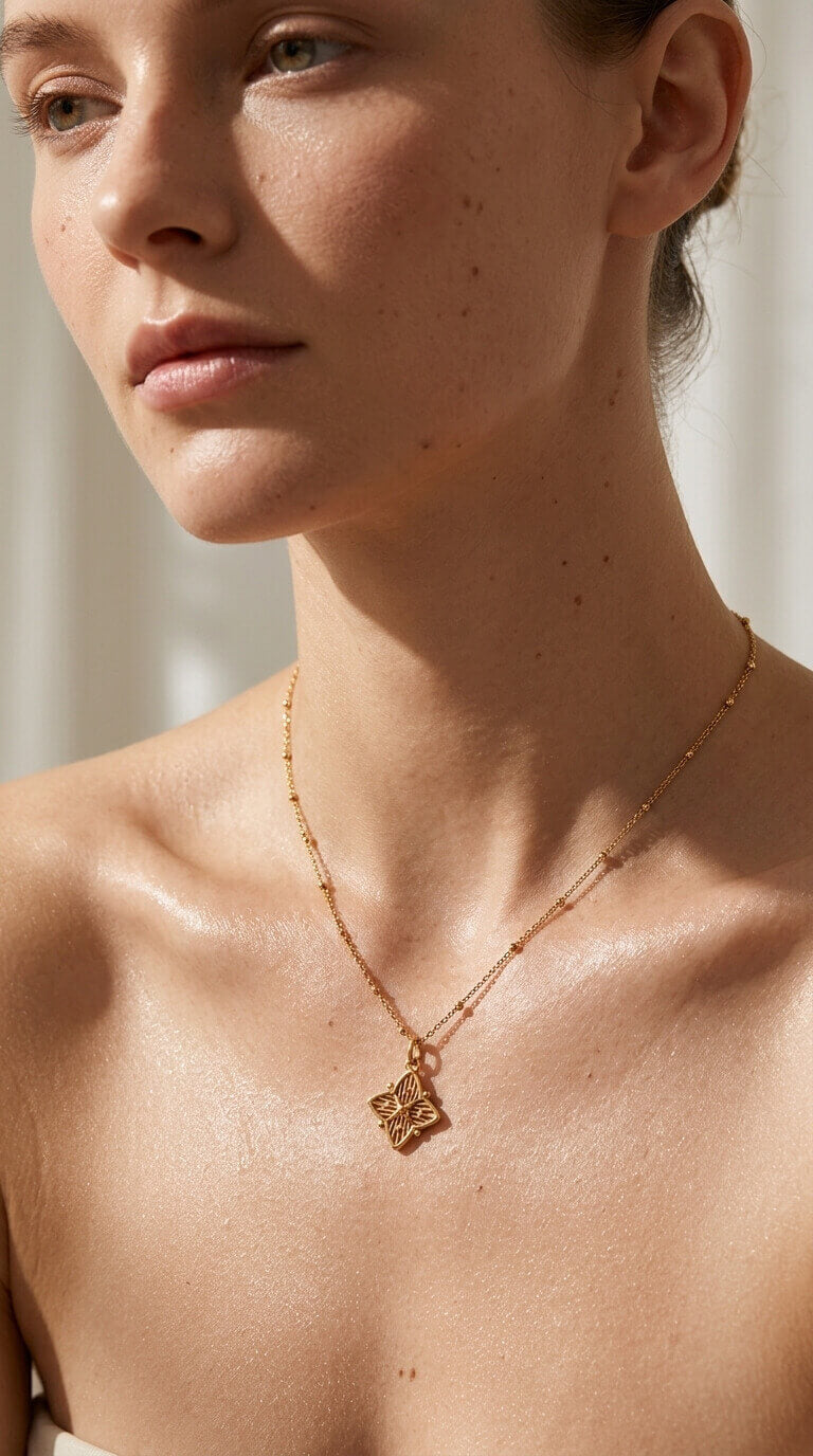Celestial Star Compass Pendant Necklace