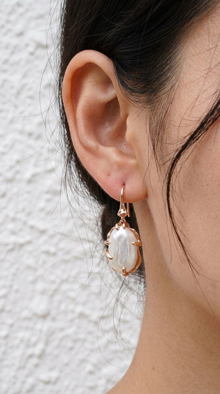Baroque Pearl Drop Earrings
