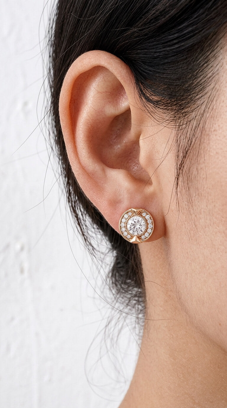 Halo Stud Earrings